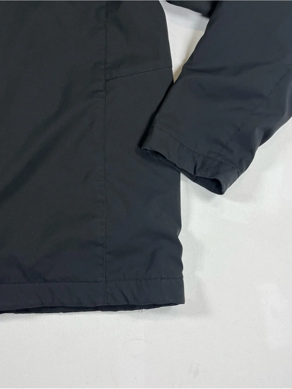 The North Face Jacket Boys 14/16 Black Softshell Fleece Lined Full Zip Polartec